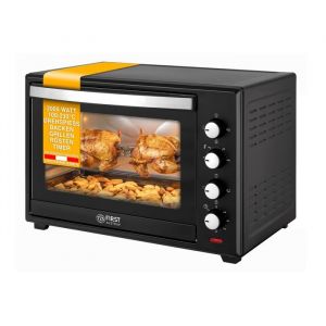 Mini four Electrique 60L Four à convection 2000W avec Minuteur 0-60 min Grille et Plaque de Four Double Vitrage