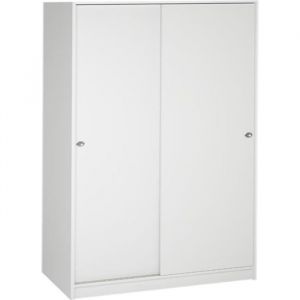 Armoire placard - meuble de rangement coloris blanc - Hauteur 180 x Longueur 90 x Profondeur 50 cm