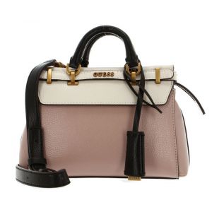 GUESS Sac &agrave; &eacute;paule bandouli&egrave;re vieux rose pour femme - Sestri Mini Satchel Bag Rosewood Multi 241183