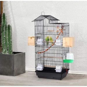 Voli&egrave;re Cage oiseau en M&eacute;tal pour Calopsitte &eacute;l&eacute;gante perruche canari perroquet avec Plateau