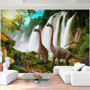 Runa art Papier Peint Intissé Tapisserie Dinosaure 352x250 cm (88 M2) - 8 Bandes Faciles à Coller 9191011b