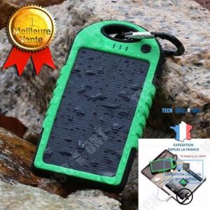 TD® Chargeur de Secours Portable Solaire 5000 mAh-Power Bank Batterie Externe Double port USB iPhone Android MP4 PSP iPad GPS