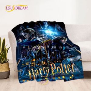 CIG-148 Couverture douce et lavable Harry Potter élément magique couverture chaude en flanelle pour canapé- Taille:100x130cm