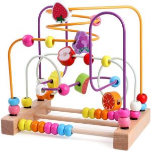 Boucle de motricité jouet bébé perles labyrinthe motricité cube jouet dapprentissage boulier jouet enfant de 1 2 3 ans garçons