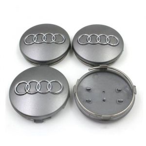 4x Logo Jante Audi Argent 69 mm Cache Moyeu Centre De Roue Emblème 4L0601170 LBQ59