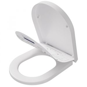 Abattant WC Universel - ANYCEE MAX - Type D - R&eacute;sine - Silencieux - D&eacute;montage Rapide