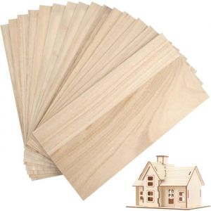 Planche bois contreplaqu&eacute; pour maquette - DOK - 15 pi&egrave;ces - 200x100x1 mm - Non trait&eacute; - Tilleul multicouche