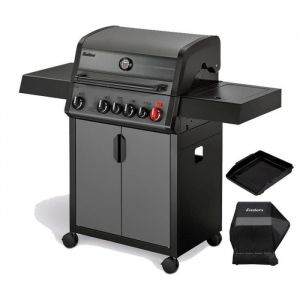 Barbecue gaz Hyde 4 &ndash; ENDERS BY FAVEX - 4 br&ucirc;leurs  - TURBO ZONE&trade; 800 &deg;C &ndash; Br&ucirc;leur arri&egrave;re & lat&eacute;ral &ndash; Plancha fonte et Housse incl
