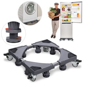 LZQ Support pour Machine à Laver Base de Réfrigérateur pour Machine à Laver et Sèche-linge 8 Pieds avec 4 roulettes Charge 300kg