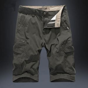 Bermuda de Travail Homme Sport Casual Extérieur Multi-Poches Cargo - Vert militaire