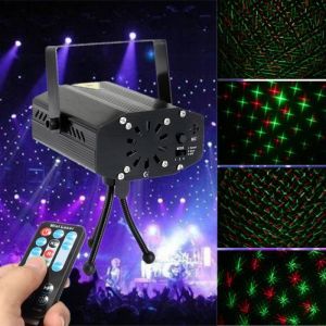 Jeux de lumi&egrave;re laser Ego Laser Lampe Projecteur Xmas Eclairage Telecommande Pour DJ Disco Noel Rouge et Vert