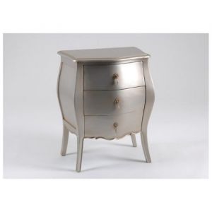 Commode Murano Argent 3 Tiroirs - AMADEUS