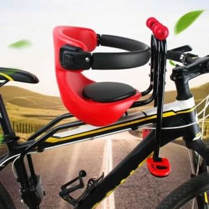 Siège à Bicyclette - Sécurité Montagne - Rouge+Noir - Pour Enfants de 8 Mois à 5 Ans - Charge Max 50 Kg