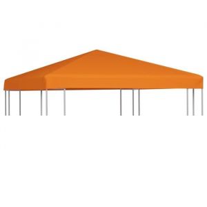 9248NEU- Toile sup&eacute;rieure de belv&eacute;d&egrave;reToile de rechange pour pavillon tonnelle tente imperm&eacute;able 310 g - m&sup2; 3 x 3 m Orange