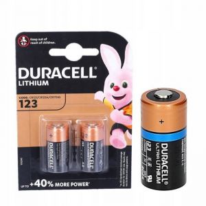 2x piles DURACELL EL123 DURACELL CR123 DL123 CR123A 123 CR17345