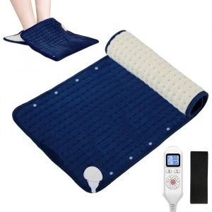 Couverture chauffante - Chauffe-pieds &eacute;lectrique - Coussin chauffant 2 en 1 - Tapis chauffant - USB - Hiver - Chauffage rapide -