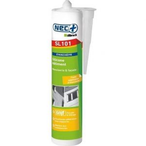 Mastic bâtiment silicone 310mL - blanc