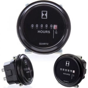 Compteur horaire SH-1 compteur dheures rondes Compteur horaire 12V 24V 36V pour tracteur de bateau Jauge ronde 2& #39 Etanche-LEY