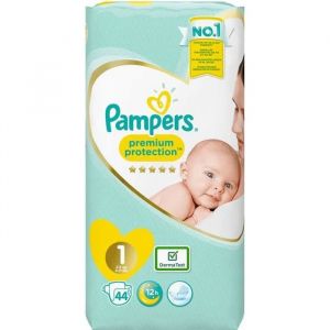 Couches PAMPERS Premium Protection New Baby - Taille 1 (2-5 kg) - 44 couches