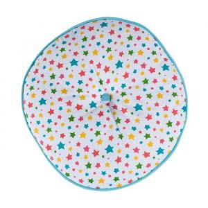 Coussin de sol rond pour enfants multicolore &agrave; motif &eacute;toiles &Oslash; 43 cm