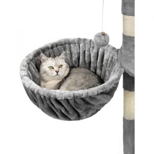 Hamac En Peluche Douce Pour Arbre &Agrave; Chat &Oslash; 40 Cm Profondeur 25 Cm Couchage Douillet Avec Filetage M8 Cadre En M&eacute;tal