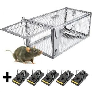 PièGe à Souris Humain PièGes à Rat Cage Convient Aux Souris Accrocheuses Ou Aux Hamsters1+5 Pièges à Souris