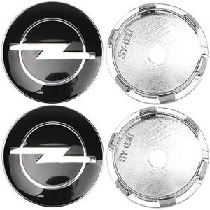 4Pcs Cache Moyeux Enjoliveurs pour Opel 60mm Logo Badge Chromé Alliage Plastique Voiture Accessoires Capuchon moyeu emblèmes