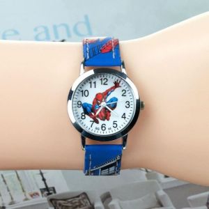 Montre Enfant Garçon - SpiderMan - Bracelet PU - Bleu