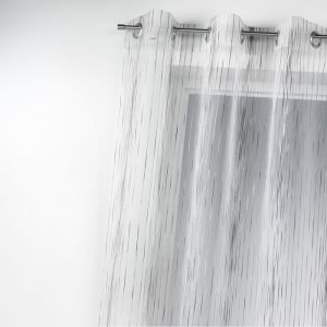 Voilage en organza multicolore tiss&eacute; Blanc 140x260 cm