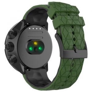 Sangle Pour Suunto 9-Suunto 9 Baro-Spartan Sport Wrist Hr-Traverse 24 Mm Band Release Rapide Strap Green-Noir De LArm&eacute;e