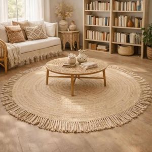 Tapis rond 200x200 rond JT SATCH Ecru  tapis jute artisanal