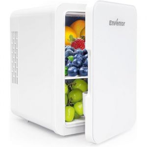 COZY - MINI FRIGO - Mini frigo 4L 6 canettes portable cosmétiques cooler & warmer chambre/voiture/voyage blanc