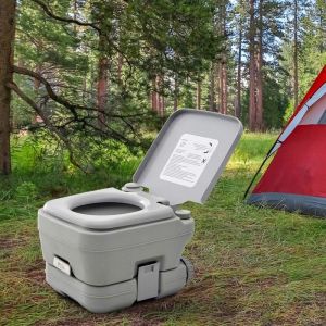 Toilettes Sèches Toilettes camping pliantes 200kg 10L séparation sèche - idéales randonnée pêche - gris - compactes & légères