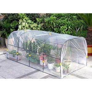 Serre de Jardin - Film de for&ccedil;age tunnel - 50*100*55 cm - Convient aux fleurs naines aux l&eacute;gumes et aux fruits