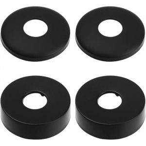 Rosace Robinet Rosace Mitigeur Douche 4 Noir De Cache Tuyau en Acier InoxydableRosace Radiateur - Rosace pour Robinets De Douc