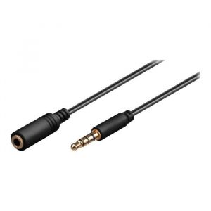 Rallonge pour casque micro goobay - mini jack 4 pôles (M) vers mini jack 4 pôles (F) - 1 m - noir