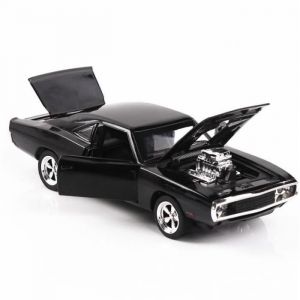 Voiture Dodge Fast And Furious - Modèle avec Son et Lumière - Jouet pour Garçons - Noir