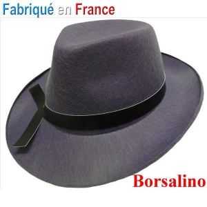 Chapeau Borsalino gris adulte T57 - Borsalino - Mod&egrave;le Gris adulte T57 - Pour d&eacute;guisement de gangster