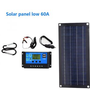 PANNEAU SOLAIRE - WOODOURS - Kit panneaux solaires 1000W 12V-220V centrale &eacute;lectrique maison camping &ndash; ensemble contr&ocirc;leur 60A
