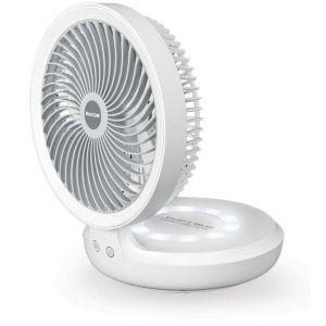 Ventilateur de table sans fil rechargeable USB - Macom Enjoy & Relax 990 Compact - Diamètre 19 cm - Blanc