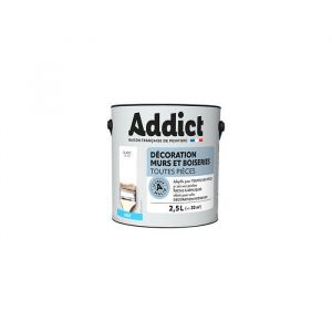 Peinture acrylique murs et boiseries blanc mat 2.5L.