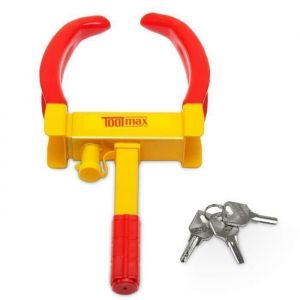 Antivol Serrure Fixation pour Roue de Voiture Bloque Roue Portable Sécurité Antidémarrage avec 3 Clés Voiture Camion Pneu