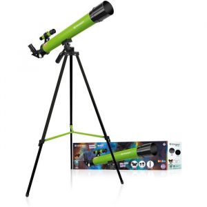 Lunette astronomique 45/600 AZ - BRESSER JUNIOR - Grossissement jusquà 100x - Trépied réglable en hauteur - vert