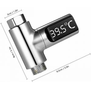 Thermomètre à eau LED avec pomme de douche visible thermomètre de bain et de douche à température contrôlée pour enfants