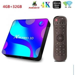 Android tv box android 10 X88PRO10 Smart TV BOX Dual Wifi BT 4G 32Go RK3318 4K Netflix Google Store Bo&icirc;te multim&eacute;dia box Android