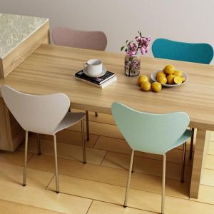 SUPFINE Lot de 4 Chaises de Salle &Agrave; Manger Blanc/Rose/Vert Menthe/Vert Fonc&eacute; Chaises de Cuisine Salon Tabourets de Balcon