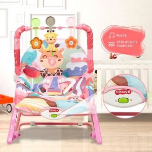 KEDIA. Berceau pour b&eacute;b&eacute; de 0-3 ans chaise &agrave; bascule &eacute;lectrique poudre r&eacute;glable capacit&eacute; de poids 11kg 80*60*43cm TRANSAT
