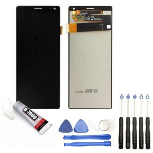Visiodirect® Ecran complet: Vitre tactile + Ecran LCD compatible avec Sony Xperia 10 Noir 6+ Kit outils+Colle B7000 Offerte