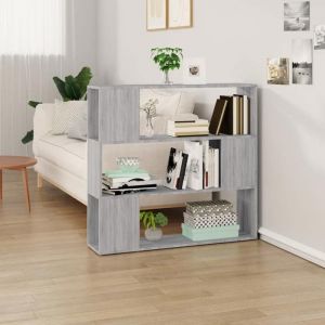 TOPSELLER - Étagère dEscalier Bibliothèque contemporaine-Meuble de rangement Sonoma gris 100x24x94 cm 6722