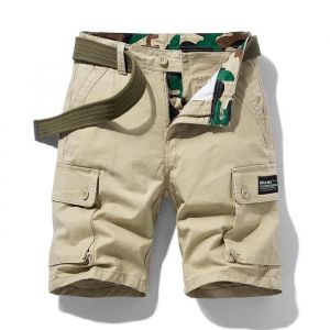 Short Cargo Multi-poches Homme Short Ete Camouflage en Coton